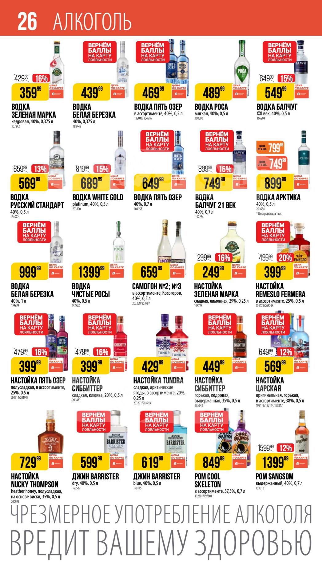 Страница 26: Алкоголь — вино, водка, коньяк, ликеры